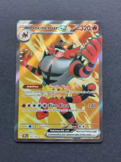 Incineroar ex 187/162 Temporal Forces Pokemon TCG NM - Image 1