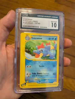 (POP 19) 2002 Pokemon Expedition Croconaw 74/165 CGC 10 GEM MINT Card - Image 1