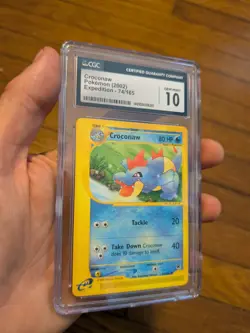 (POP 19) 2002 Pokemon Expedition Croconaw 74/165 CGC 10 GEM MINT Card - Image 2