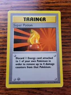 Pokemon TCG Super Potion Base Set 90/102 Regular 1st Edition Uncommon PL - Image 1