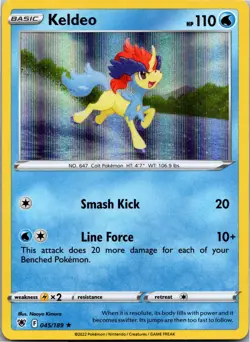 Keldeo 045/189 Holo Rare Astral Radiance Pokemon Near Mint - Image 1