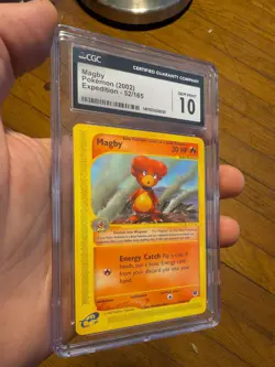 (POP 24) CGC 10 GEM MINT Magby Expedition 52/165 Pokemon Card 2002 Baby - Image 1