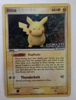Ditto (Pikachu) Delta Species 063/113 Reverse Holo Common 60 HP ENG - Image 1