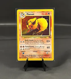 Pokemon TCG Flareon 3/64 Jungle Holo Unlimited Holo Rare - LP - Image 1