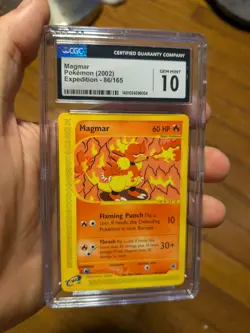 (TOP POP 17) CGC 10 GEM MINT 2002 Magmar Pokemon Expedition 86/165 Card - Image 1