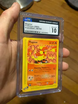 (TOP POP 17) CGC 10 GEM MINT 2002 Magmar Pokemon Expedition 86/165 Card - Image 2
