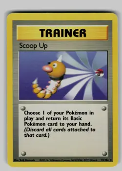 Scoop Up 78/102 Rare Base Set Unlimited Pokemon Moderately Played - Image 1