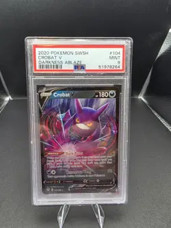 POKEMON 2020 DARKNESS ABLAZE CROBAT V #104 PSA MINT 9 - Image 1