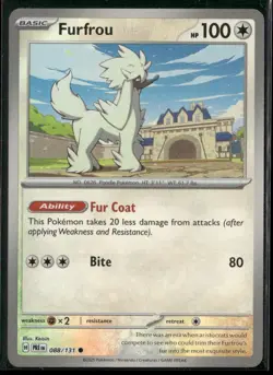 Furfrou (Master Ball Pattern) Prismatic Evolutions 088/131 Holo Pokemon Holo NM - Image 1