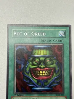 Pot of Greed LOB-119 The Legend of Blue Eyes White Dragon 1st Edition NA #5 - Image 2