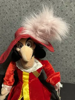 Captain Hook Plush Disney Store Pirate 20" inch Doll From Peter Pan Movie - Image 2