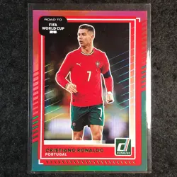 2025-26 Donruss Road to FIFA World Cup CRISTIANO RONALDO Base Red and Green #91 - Image 1