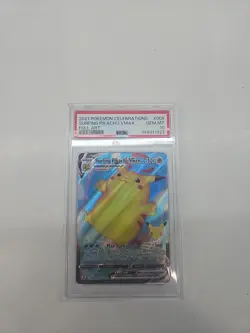 2021 POKEMON CELEBRATIONS #009 FULL ART/SURFING PIKACHU VMAX PSA 10 - Image 1