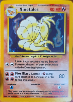 Pokemon TCG Ninetales 12/102 Base Set Holo Rare Unlimited English Stage 1 80 HP - Image 1