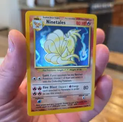 Pokemon TCG Ninetales 12/102 Base Set Holo Rare Unlimited English Stage 1 80 HP - Image 2