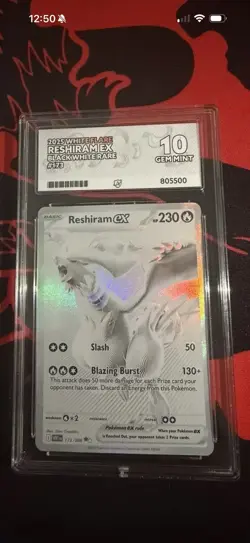 Pokemon TCG Reshiram White Flare Card 173/086 - Ace 10 - PERFECT SUBS 💎 - Image 2