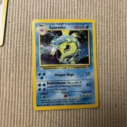 Vintage Pokemon Card Gyarados 6/102 Base Set Holo Rare 100 HP 1999 English NM - Image 3