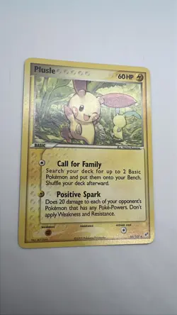 Plusle 44/107 EX Deoxys Reverse Holo Stamped Pokemon Card 2005 - Image 1