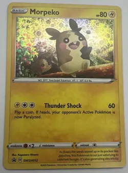 Morpeko SWSH012 Sword & Shield Black Star Promo Holo Pokemon Card - Image 1