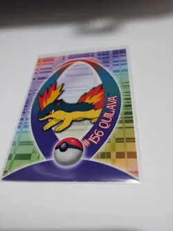 Mint/Nm Pokemon Topps Quilava Johto League Champions Sticker Card #37 2001 - Image 1