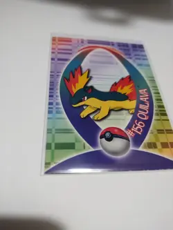 Mint/Nm Pokemon Topps Quilava Johto League Champions Sticker Card #37 2001 - Image 2