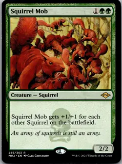 Squirrel Mob 286 Rare Modern Horizons 2 Magic: The Gathering Lightly Played - Image 1