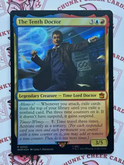 The Tenth Doctor Universes Beyond: Doctor Who FOIL # 3 Full Art Mythic MTG - Image 1