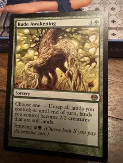 MTG Rude Awakening Nm ANIMATE LANDS ! - Image 1
