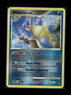 Blastoise Platinum 2/127 Reverse Holo - Heavy Play - Image 1