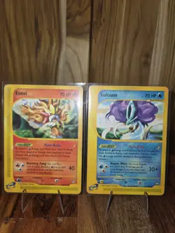 Entei 10/147 Suicune 37/147 Aquapolis Pokemon Card Rare E-Reader 2 Card Lot - Image 1