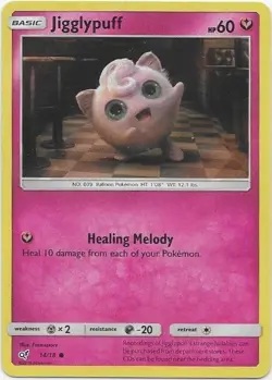 Jigglypuff 14/18 Common Detective Pikachu Pokemon Holo Near Mint - Image 1