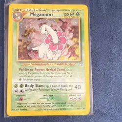 Nintendo Meganium 10/111 Neo Genesis Holo Rare Unlimited EN 2000 HP100 Stage 2 - Image 1