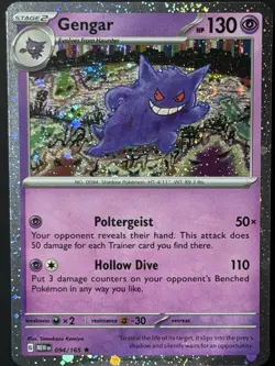 SWIRL 🌀 Pokemon Gengar (Cosmos Holo) Rare 094/165 MEW 151 NM Sams Club Promo - Image 3