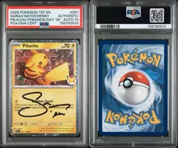2026 Pokemon TCG Pikachu 30th Anniversary Promo- PSA 10 Auto, Sarah Natochenny - Image 3