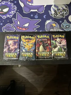 Pokemon TCG 2019 Sun and Moon Hidden Fates Booster Pack Art Set Sealed! MINT - Image 1