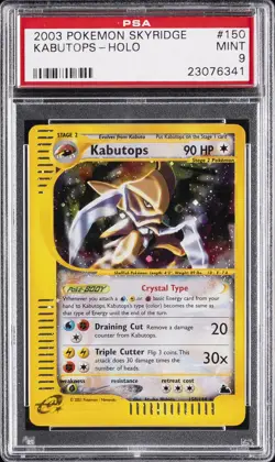 2003 POKEMON SKYRIDGE #150 KABUTOPS-HOLO PSA 9 - Image 1