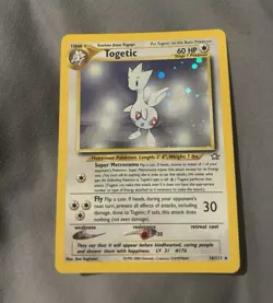 Pokemon TCG Togetic 16/111 Neo Genesis Holo Rare Unlimited Swirl - Image 1