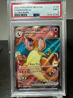 PSA 9 Mint Charizard ex Full Art #183/165 Pokemon SVP 151 - Image 1