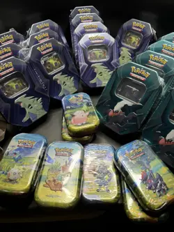 *NEW FACTORY SEALED 30 Pokemon Triple Whammy TINS & Ascended Heroes Mini Tin LOT - Image 2