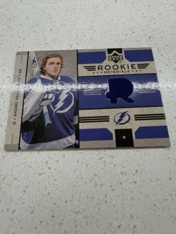 2022 Upper Deck Rookie Materials Retro Flashbacks Andrei Vasilevskiy Patch MEM - Image 2
