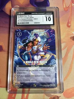 Lorcana A Whole New World Tournament Promo 10/C1 World Championship CGC 10 - Image 1