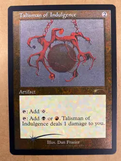 MTG 1x RETRO FOIL ETCHED Talisman of Indulgence # 1054 Secret Lair Magic x1 NM - Image 1