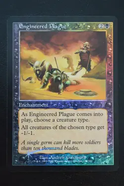 Magic The Gathering MTG ENGINEERED PLAGUE FOIL Seventh Edition LP Lightly Played - Image 1