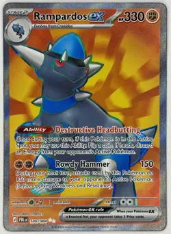 Rampardos ex 100/084 | Me05: Pitch Black Pokemon Near Mint - Image 1