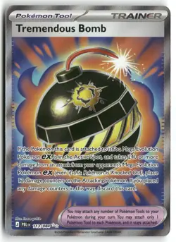 Tremendous Bomb 113/084 Ultra Rare Pitch Black Pokemon Holo Near Mint - Image 1