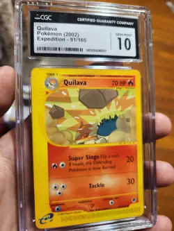 (POP 15) CGC 10 GEM MINT 2002 Quilava Pokemon Expedition 91/165 Card - Image 2