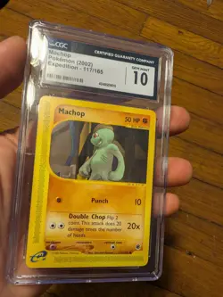 (POP 37) CGC 10 GEM MINT Machop 117/165 Expedition 2002 EREADER Pokemon Card - Image 2