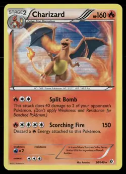 Charizard 20/149 Holo Rare Boundaries Crossed Pokemon LP - Image 1