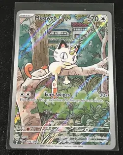 Pokemon Meowth 106/094 – Phantasmal Flames – English IR (Illustration Rare) - Image 1