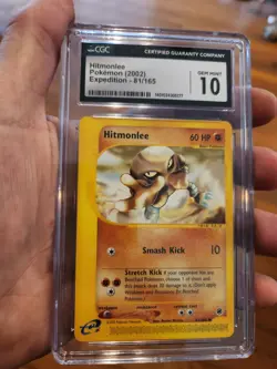 (POP 17) CGC 10 GEM MINT 2002 Pokemon Expedition 81/165 Hitmonlee Card - Image 2